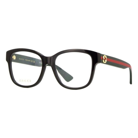 NEW GUCCI EYEGLASSES GUCCI GG0038ON 011 BLACK/GREEN EYEWEAR - Picture 1 of 4